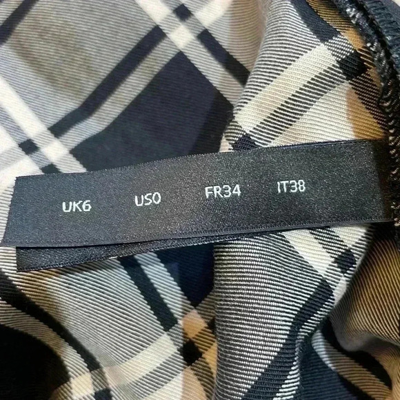 Mother of Pearl TEGAN 100% Lyocell Checked Black Cream - Picture 6 of 8